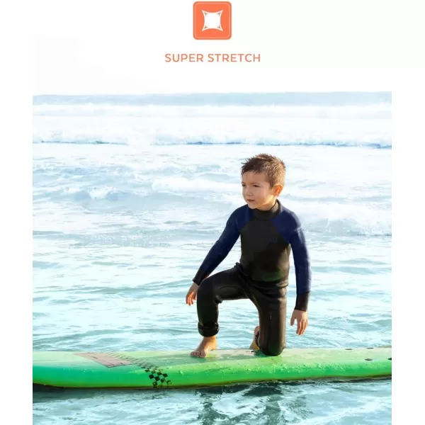Dark Lightning Shorty Wetsuits for Kids Boys and Girls, 2MM Neoprene Thermal Swimsuit, Toddler/Junior/Youth Wet Suits