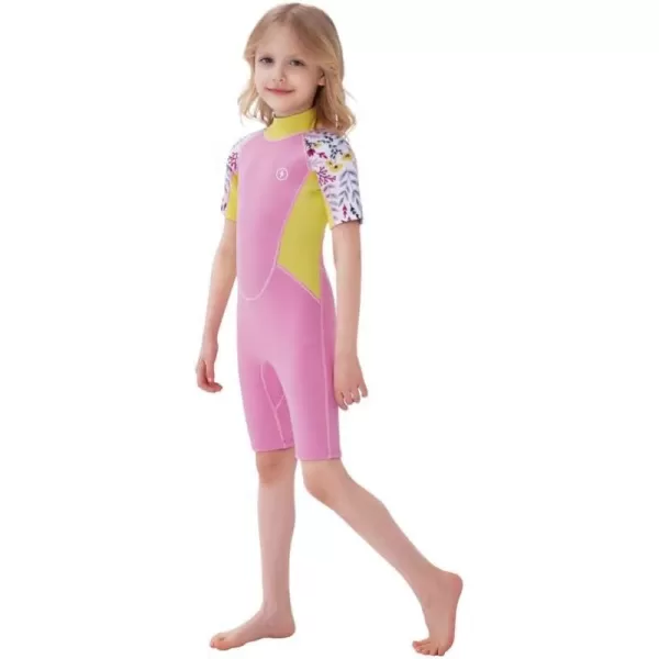 Dark Lightning Shorty Wetsuits for Kids Boys and Girls, 2MM Neoprene Thermal Swimsuit, Toddler/Junior/Youth Wet Suits
