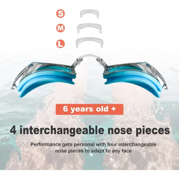 DarkLightning Swimming Goggles for Women and Men Anti Fog Swim Goggles for Adults and kids 6-14