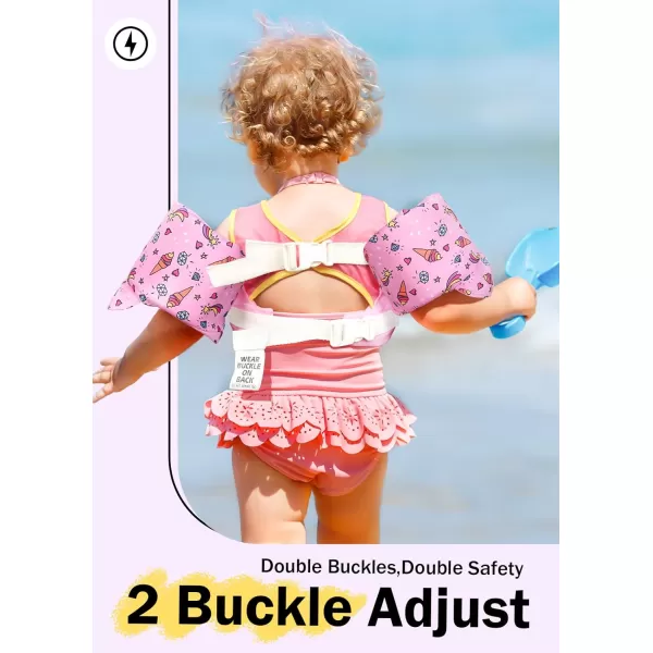 Toddler Floaties, Swim Vest for Boys and Girls Age 2-6 Years Old, 30-50 Pounds Children Water Wings Arm Floaties in Puddle/Sea/Pool/Beach