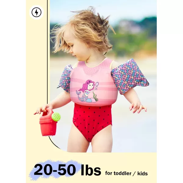 Toddler Floaties, Swim Vest for Boys and Girls Age 2-6 Years Old, 30-50 Pounds Children Water Wings Arm Floaties in Puddle/Sea/Pool/Beach