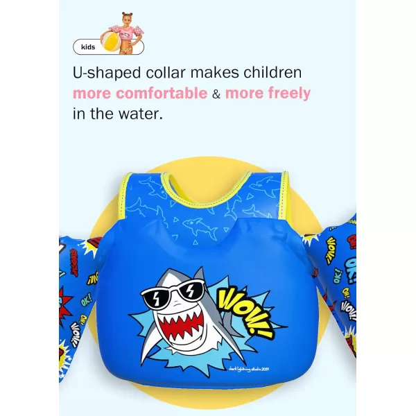 Toddler Floaties, Swim Vest for Boys and Girls Age 2-6 Years Old, 30-50 Pounds Children Water Wings Arm Floaties in Puddle/Sea/Pool/Beach