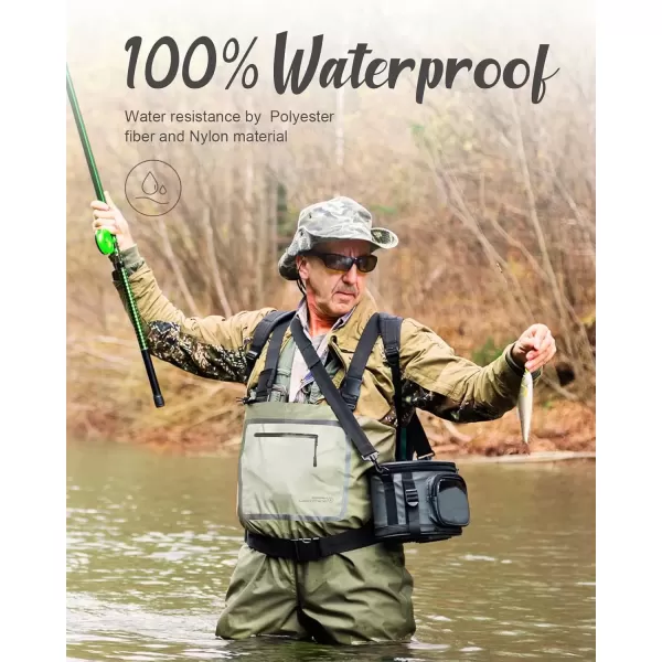imageDark Lightning Breathable Insulated Chest Waders Perfect for 4 Seasons Fly Fishing Stocking Foot Waders for Men and WomenBreathable Basic