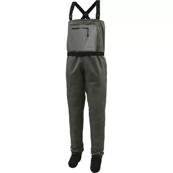 imageDark Lightning Breathable Insulated Chest Waders Perfect for 4 Seasons Fly Fishing Stocking Foot Waders for Men and WomenBreathable Basic