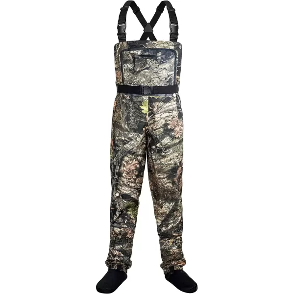 imageDark Lightning Breathable Insulated Chest Waders Perfect for 4 Seasons Fly Fishing Stocking Foot Waders for Men and WomenCamo