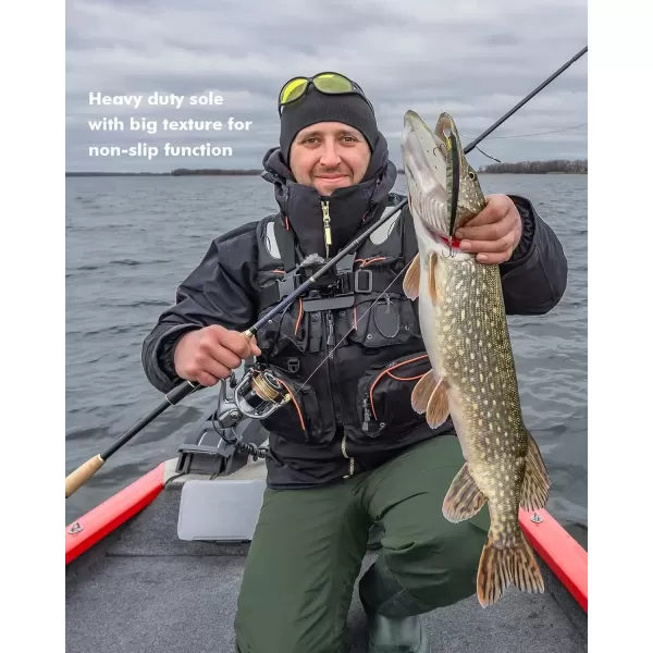 imageDark Lightning Fly Fishing Waders for Men and Women with Boots MensWomens High Chest Wader with Boot Hanger Green M12
