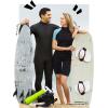 imageDark Lightning Wetsuits for Men and Women MensWomens Wet Suit for Cold Water 32mm Wetsuit for Diving Surfing Snorkeling Kayaking Water SportsMenShortyBlack22mm