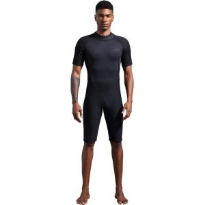 imageDark Lightning Wetsuits for Men and Women MensWomens Wet Suit for Cold Water 32mm Wetsuit for Diving Surfing Snorkeling Kayaking Water SportsMenShortyBlack22mm