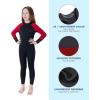 imageDark Lightning 32mm Kids Wetsuit for Boys and Girls Neoprene Thermal Swimsuit ToddlerJuniorYouth One Piece Wet Suits for Scuba DivingFullRed