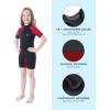 imageDark Lightning 32mm Kids Wetsuit for Boys and Girls Neoprene Thermal Swimsuit ToddlerJuniorYouth One Piece Wet Suits for Scuba DivingShortyRed
