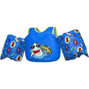 imageCoast Guard Approved KidsToddler Life Jacket Swim Vest 3355 lbs BabyToddler Arm Floaties 3050 PoundsWater Wings in PuddleSeaSharkBlue