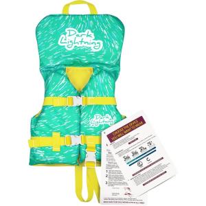 imageDark Lightning USCG Approved Infant Life Jacket 030 lbs Swim Vest for BabyToddlers 13 Year Old 2030 lbsToddler Floaties for Pool SwimmingBoatingBeachPuddleinfant vest 030lbs  Green