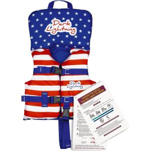 imageDark Lightning USCG Approved Infant Life Jacket 030 lbs Swim Vest for BabyToddlers 13 Year Old 2030 lbsToddler Floaties for Pool SwimmingBoatingBeachPuddleinfant vest 030lbs US  Flag
