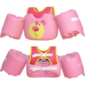 imageDark Lightning USCG Coast Guard Approved Toddler Swim Vest for Age 234567 Years Old Kids Life Jackets with Arm Floaties 3050 PoundsBaby Water Wings in SeaPoolPuddleFlamingo  Pink