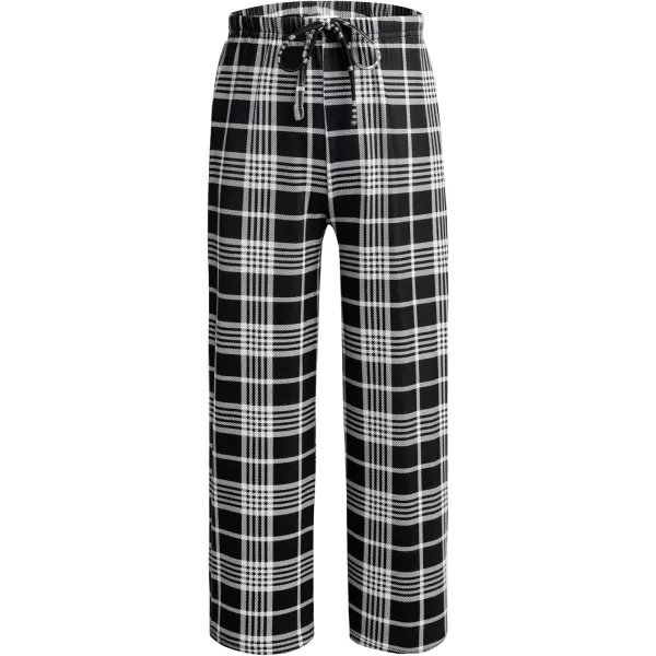 Ekouaer Boys Pajama Pants Long Sleep Pants Soft Elastic Waist Pajama Bottoms Plaid Lounge Pants with 2 Pockets 414 Years2 Pcsgrey Plaid and Green Plaid