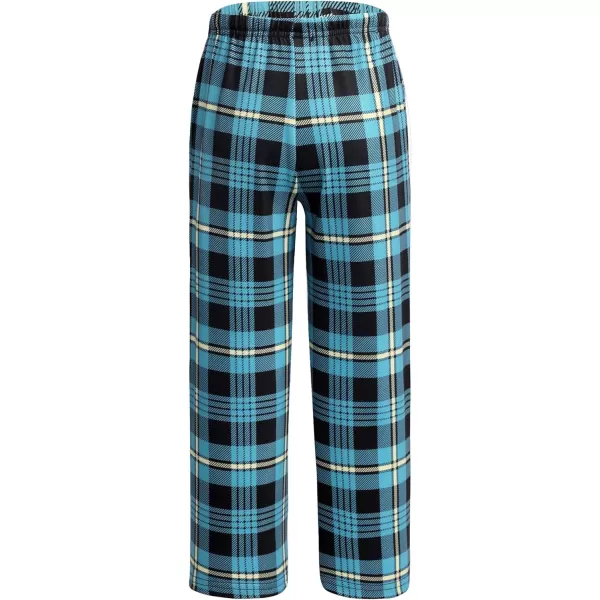 Ekouaer Boys Pajama Pants Long Sleep Pants Soft Elastic Waist Pajama Bottoms Plaid Lounge Pants with 2 Pockets 414 Years2 Pcsgrey Plaid and Green Plaid