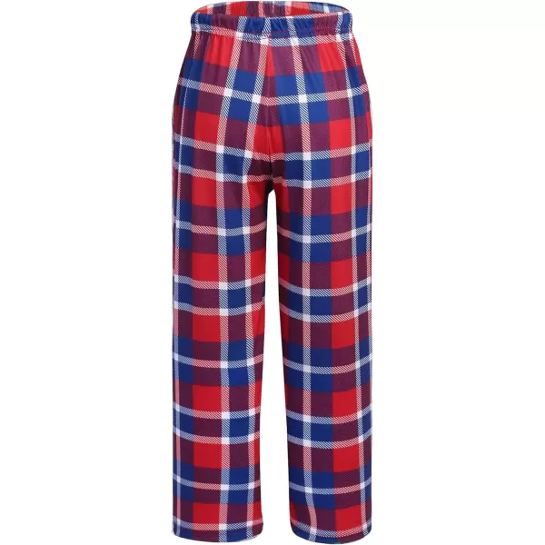 Ekouaer Boys Pajama Pants Long Sleep Pants Soft Elastic Waist Pajama Bottoms Plaid Lounge Pants with 2 Pockets 414 YearsYarn Dyed Lattice14