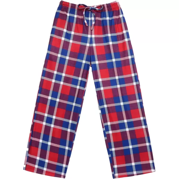 Ekouaer Boys Pajama Pants Long Sleep Pants Soft Elastic Waist Pajama Bottoms Plaid Lounge Pants with 2 Pockets 414 YearsYarn Dyed Lattice14