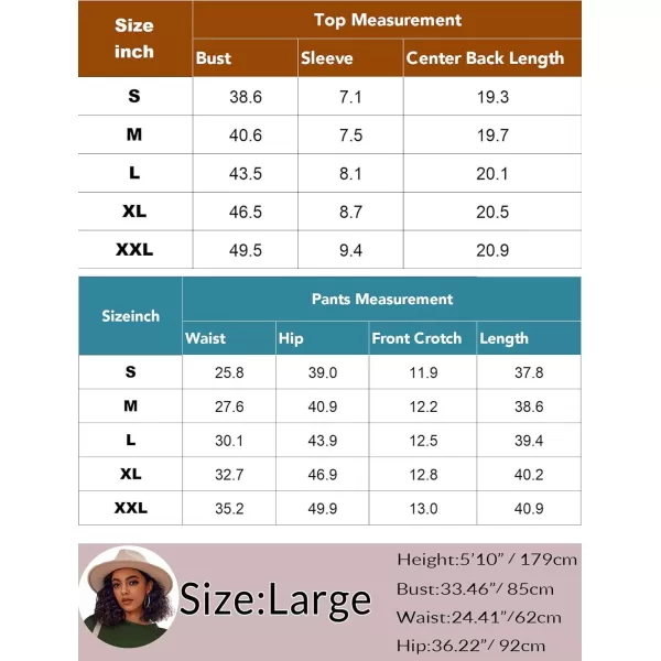 Ekouaer Womens 2 Piece Lounge Set Cap Sleeve Tops and Jogger Pants Knit Pajama Sweatsuit SXXLBrown