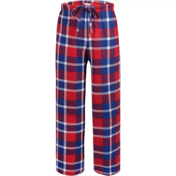 Ekouaer Boys Pajama Pants Long Sleep Pants Soft Elastic Waist Pajama Bottoms Plaid Lounge Pants with 2 Pockets 414 YearsYarn Dyed Lattice14