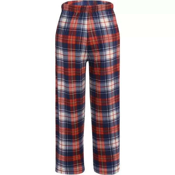 Ekouaer Boys Pajama Pants Long Sleep Pants Soft Elastic Waist Pajama Bottoms Plaid Lounge Pants with 2 Pockets 414 YearsPattern4