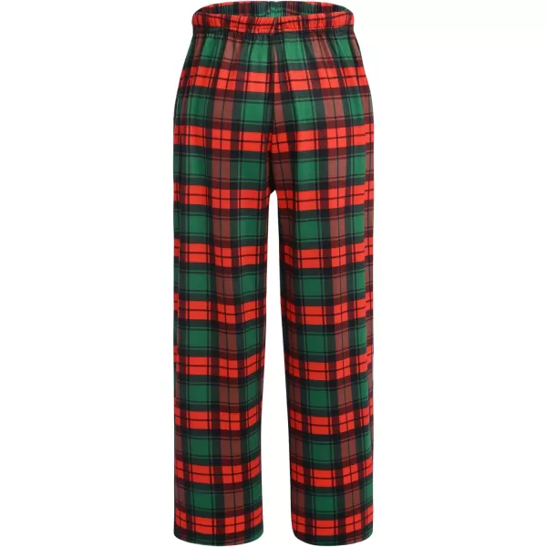 Ekouaer Boys Pajama Pants Long Sleep Pants Soft Elastic Waist Pajama Bottoms Plaid Lounge Pants with 2 Pockets 414 YearsPattern5