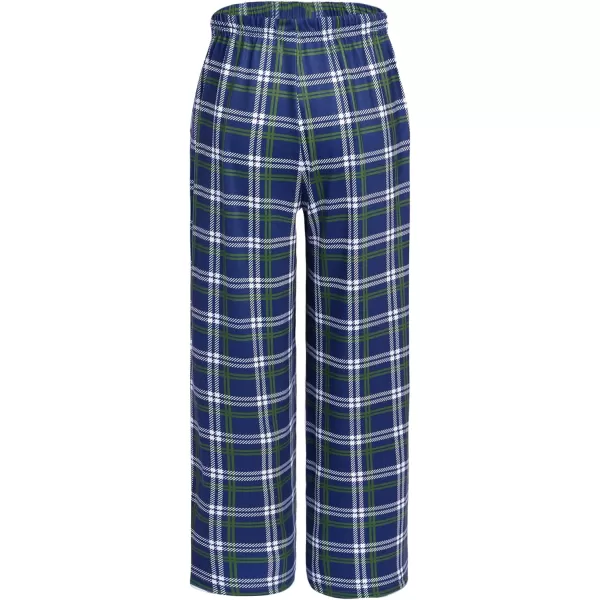 Ekouaer Boys Pajama Pants Long Sleep Pants Soft Elastic Waist Pajama Bottoms Plaid Lounge Pants with 2 Pockets 414 YearsYarn Dyed Lattice12