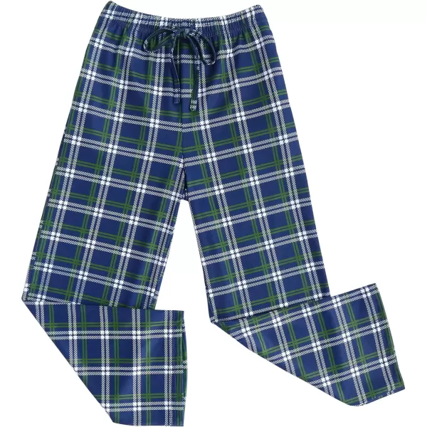 Ekouaer Boys Pajama Pants Long Sleep Pants Soft Elastic Waist Pajama Bottoms Plaid Lounge Pants with 2 Pockets 414 YearsYarn Dyed Lattice12