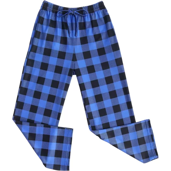 Ekouaer Boys Pajama Pants Long Sleep Pants Soft Elastic Waist Pajama Bottoms Plaid Lounge Pants with 2 Pockets 414 YearsYarn Dyed Lattice13