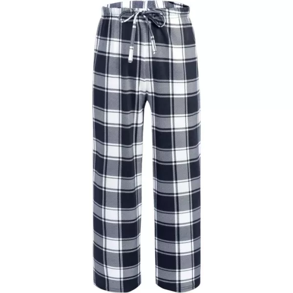 Ekouaer Boys Pajama Pants Long Sleep Pants Soft Elastic Waist Pajama Bottoms Plaid Lounge Pants with 2 Pockets 414 YearsAyarn Dyed Lattice16black