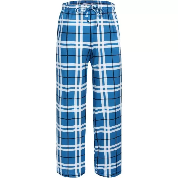 Ekouaer Boys Pajama Pants Long Sleep Pants Soft Elastic Waist Pajama Bottoms Plaid Lounge Pants with 2 Pockets 414 YearsDyarn Dyed Lattice1