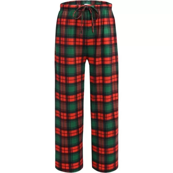 Ekouaer Boys Pajama Pants Long Sleep Pants Soft Elastic Waist Pajama Bottoms Plaid Lounge Pants with 2 Pockets 414 YearsPattern5