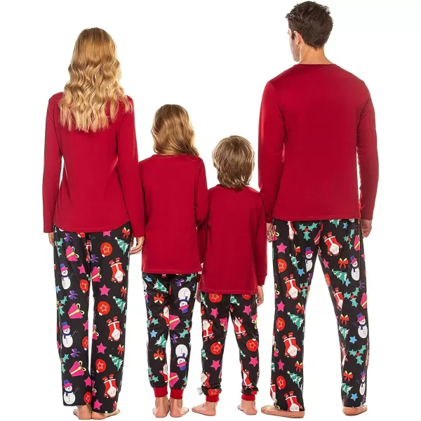 Ekouaer Christmas Pajamas Matching Family Pj Set Long Sleeve Tops and Plaid Pants for Sleepwear Soft Loungewear PjsMen Santa