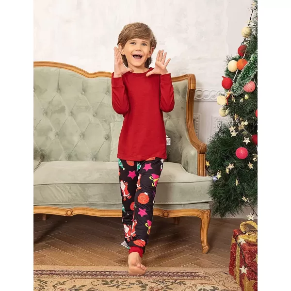 Ekouaer Christmas Pajamas Matching Family Pj Set Long Sleeve Tops and Plaid Pants for Sleepwear Soft Loungewear PjsMen Santa