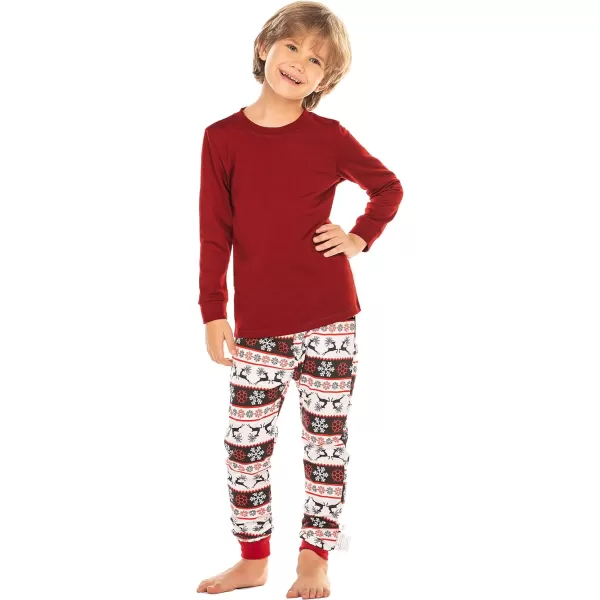 Ekouaer Christmas Pajamas Matching Family Pj Set Long Sleeve Tops and Plaid Pants for Sleepwear Soft Loungewear PjsWomen Red Deer