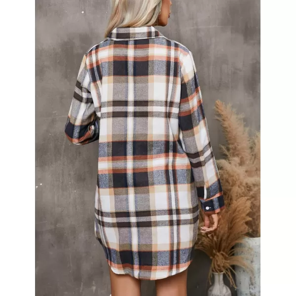 Ekouaer Womens Cotton Nightgowns Button Down Sleepshirt Long Sleeve Plaid Night Shirt Casual Boyfriend Pajamas DressPat18