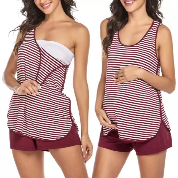 Wine Red-striped