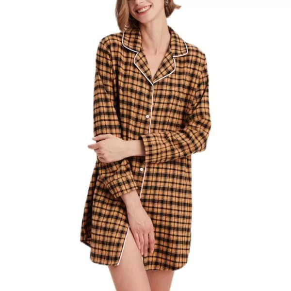 100% Cotton Orange Plaid