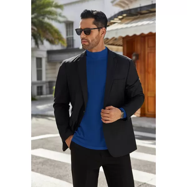 Ekouaer Mens Mock Turtleneck Long Sleeve Turtle Neck Shirts Lightweight Undershirt Thermal Pullover SweaterRoyal Blue