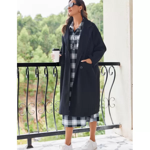 Ekouaer Women Flannel Nightgown Full Length Boyfriend Nightshirt Plaid Long Sleep Dress with Button Loungewear SXXLBlack Plaid