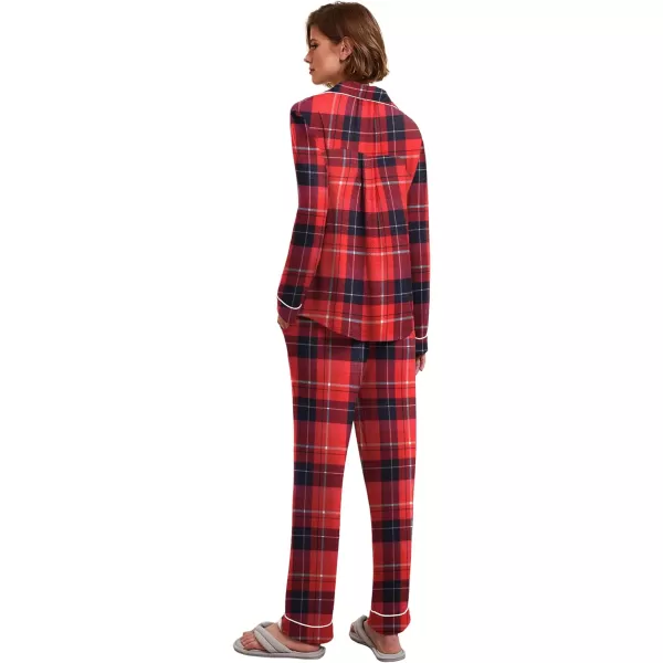 Ekouaer Womens Pajamas Long Sleeve Sleepwear Casual Button Down Loungewear Soft Pjs Set SXXLChristmas Plaid