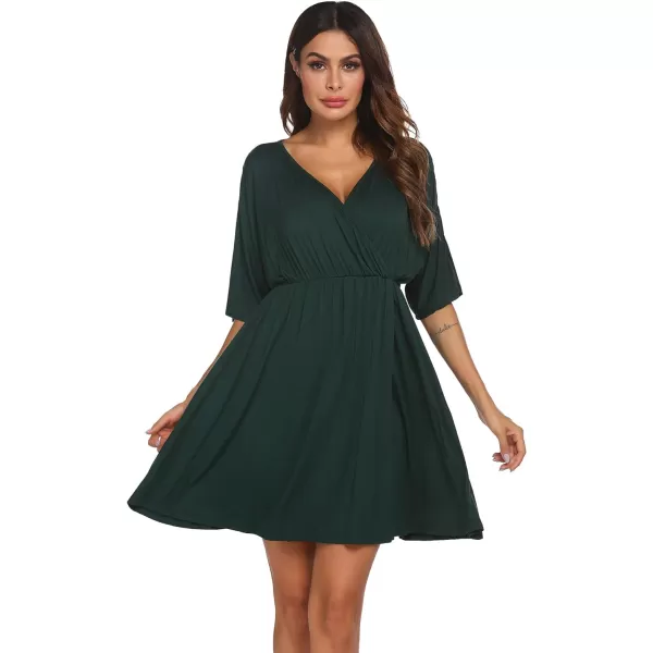 Ekouaer 3 in 1 LaborDeliveryHospital Gown Maternity Dress Nursing Nightgown Sleepwear for Breastfeeding SXXLDark Green