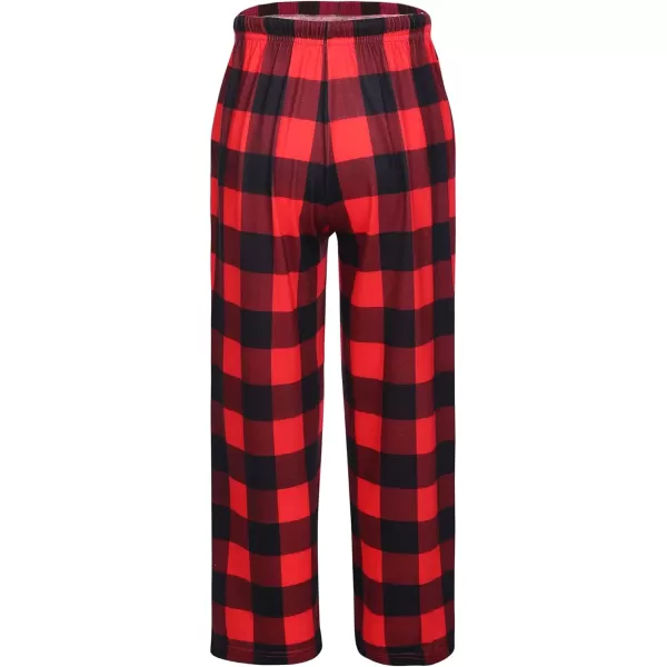 Ekouaer Boys Pajama Pants Long Sleep Pants Soft Elastic Waist Pajama Bottoms Plaid Lounge Pants with 2 Pockets 414 YearsAayarn Dyed Lattice4black