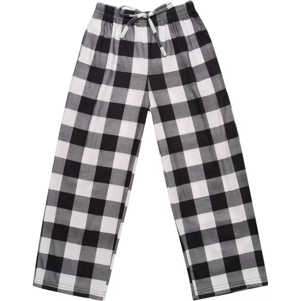 Ekouaer Boys Pajama Pants Long Sleep Pants Soft Elastic Waist Pajama Bottoms Plaid Lounge Pants with 2 Pockets 414 YearsAayarn Dyed Lattice5