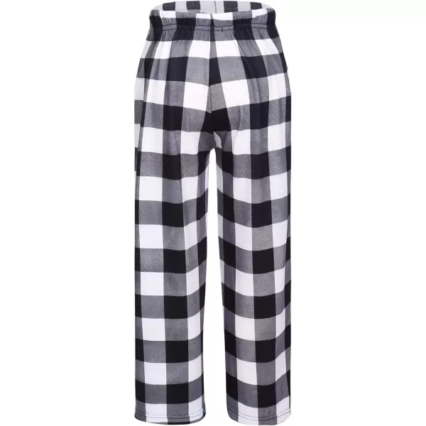 Ekouaer Boys Pajama Pants Long Sleep Pants Soft Elastic Waist Pajama Bottoms Plaid Lounge Pants with 2 Pockets 414 YearsAayarn Dyed Lattice5