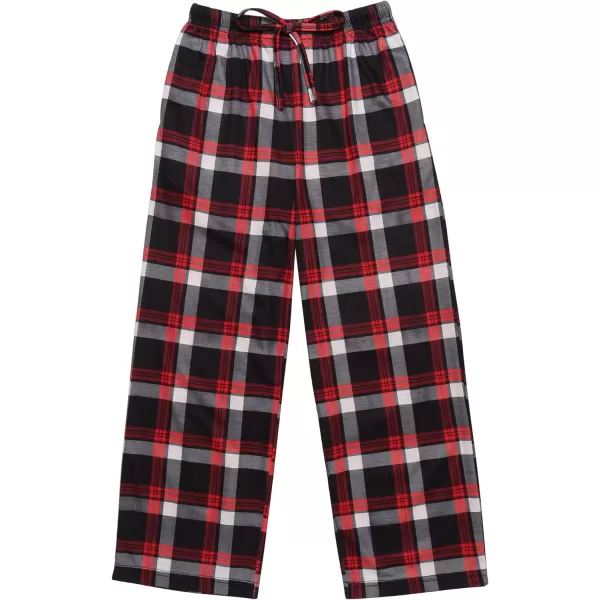 Ekouaer Boys Pajama Pants Long Sleep Pants Soft Elastic Waist Pajama Bottoms Plaid Lounge Pants with 2 Pockets 414 YearsAyarn Dyed Lattice2