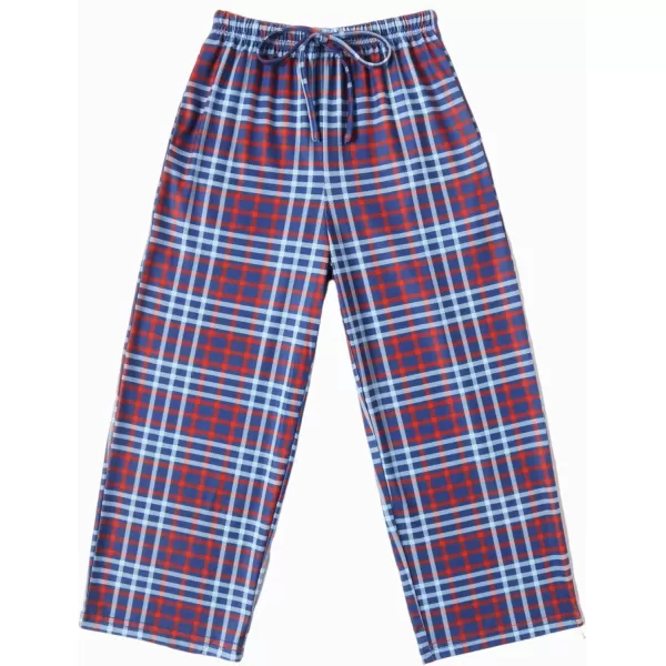 Ekouaer Boys Pajama Pants Long Sleep Pants Soft Elastic Waist Pajama Bottoms Plaid Lounge Pants with 2 Pockets 414 YearsBlue Purple Plaid