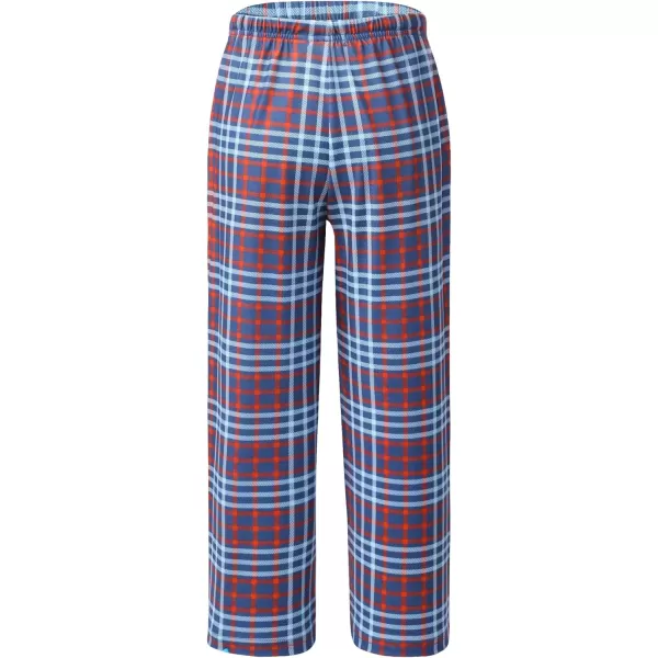 Ekouaer Boys Pajama Pants Long Sleep Pants Soft Elastic Waist Pajama Bottoms Plaid Lounge Pants with 2 Pockets 414 YearsBlue Purple Plaid