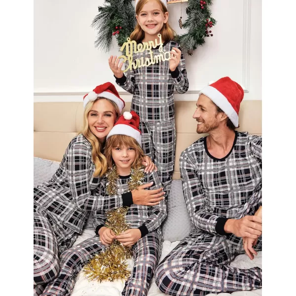 Ekouaer Christmas Pajamas for Family Matching Pjs Long Sleeve Plaid Sleepwear Holiday Xmas Loungewear with PocketsKids Pattern9colorful Plaid