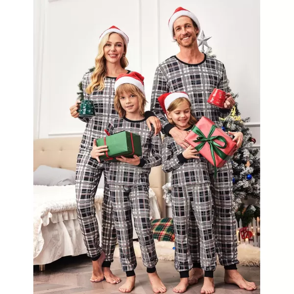 Ekouaer Christmas Pajamas for Family Matching Pjs Long Sleeve Plaid Sleepwear Holiday Xmas Loungewear with PocketsKids Pattern9colorful Plaid